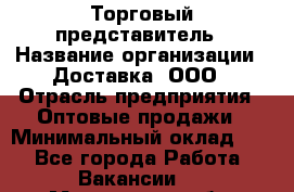 Торговый представитель › Название организации ­ Доставка, ООО › Отрасль предприятия ­ Оптовые продажи › Минимальный оклад ­ 1 - Все города Работа » Вакансии   . Мурманская обл.,Оленегорск г.